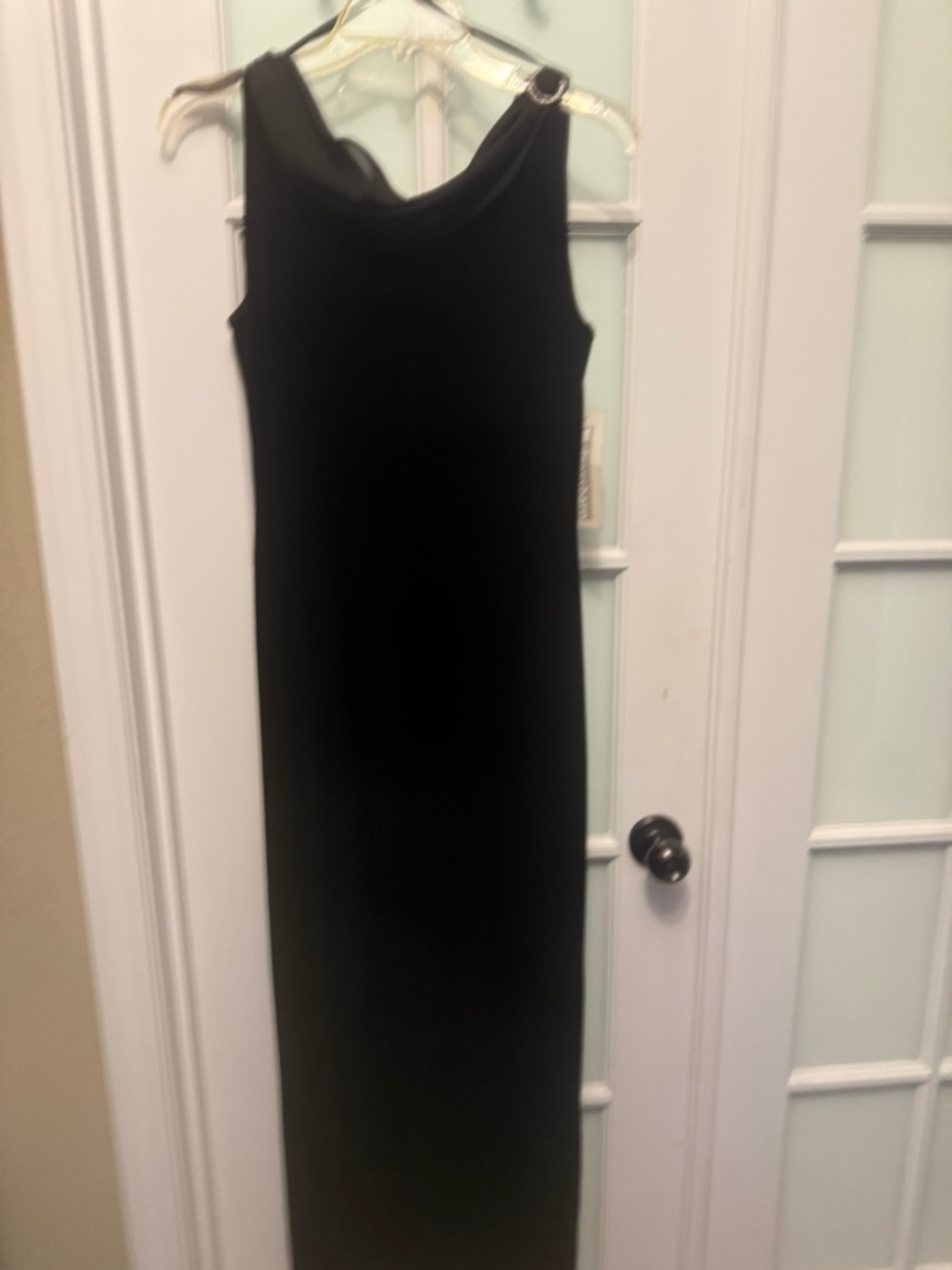 Dress Barn Black Sleeveless Maxi Dress with Scoop Neck